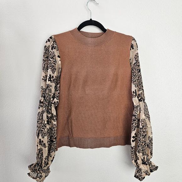 Hailey & Co Jacquard Sleeve Sweater- Women's Small- Estimated Retail $40 - Picture 1 of 4